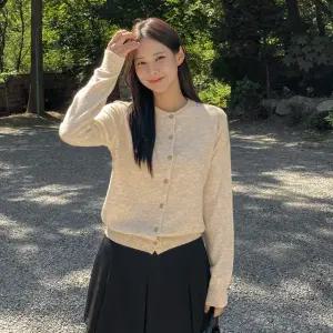 [6컬러/부드러움] 캐시미어 파인울 라운드 가디건