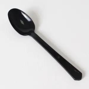 일회용 숟가락 BW 176mm 줄줄이 개별 포장 블랙 1500개/스푼/휴대용/수저/요플레/1회용/캠핑/숫가락/빙수