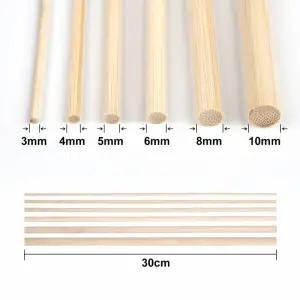 얇은합판 나무 목재 원목 20개50개 스몰 대나무 스틱 3mm4mm5mm6mm8mm10mm길이 30cm 수제 건물 재료