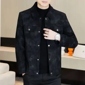 코아픽샵 남자 키작남 가을 자켓 멋쟁이 재킷 프린트 슬림핏 쇼트 코트 칼라 힛템