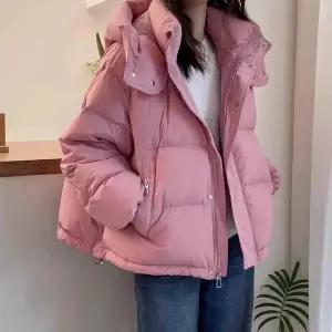 숏 패딩 경량 다운 코튼 자켓 재킷 여성 여자 가을 겨울 2025 버전 루즈 후드 캐주얼