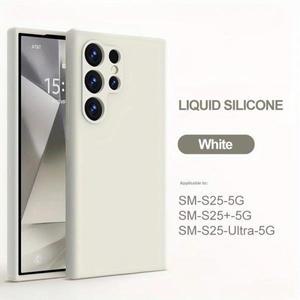 삼성 갤럭시 탭 S25 Egde S24 FE S23 S22 S21 울트라 플러스용 액상 실리콘 폰 케이스, 부드러운 TPU 충격