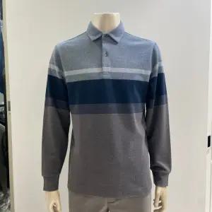 트레몰로 (주)세정 남성 *23년 F/W 가을 겨울 일반핏 겉 기모 가공 블루 배색 기본 카라 티셔츠 TRBAL3F8531