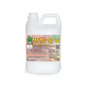 (핑크) 핸드퓨어 젤비누 3.75L/키즈/어린이/화장실/학교/학생/초등/중등/고등/교실/급식/보건/식사/수업/교