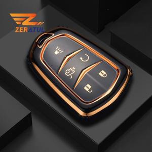 캐딜락 ATS CT6 CTS DTS XT5 에스컬레이드 ESV SRX STS XTS ELR 2014 -  TPU 자동차 스마트 키 커버 케이스