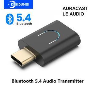 TYPE-C Bluetooth 5.4 송신기 오디오 어댑터 지원 헤드폰 스피커 마우스 키보드 용 AURACAST LE AUDIO/LC3/