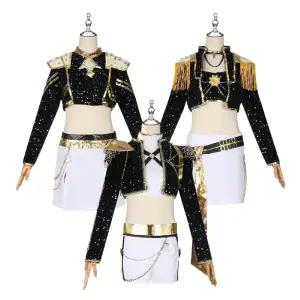 케이팝 데몬헌터스 의상 헌트릭스 미라 조이 루미 베이비 코스프레 블랙골드 코스튬