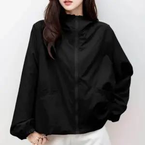 여성 봄 가을 간절기 루즈핏 바람막이 자켓 점퍼 아우터 바람막이 여성 잠바 후드 봄자켓 간절기 여자