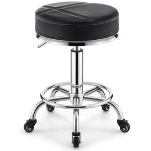 바퀴달린의자 원형 바퀴의자 등받이 소형 회전 스툴