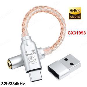 유형 C ~ 3.5mm HiFi DAC 이어폰 증폭기 CX31993 오디오 디코더 IEM AMP 안드로이드 iPhone15 삼성 용 스마