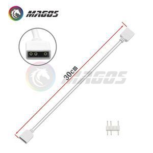 DIY 흰색 마더보드 RGB 분배기 케이블, 5V 3Pin 동기화 허브 전송 연장 M/B ASUS MSI GIGABYTE 용 1-4 가