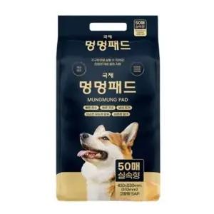 강아지 배변 패드 멍멍패드 430X530mm 50매 4개 애완동물 기저귀 (WFK89GX)