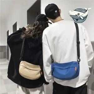 모던 커플 가방 일자형 크로스백 남녀공용 옆으로매는가방 학생메신저백 직장인크로스백