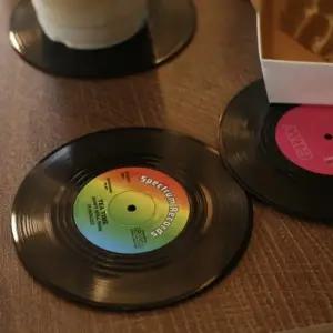 LP판 컵받침 LP 코스터 컵패드 홈카페 컵받침대 티코스터 원형