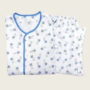 병원용 꽃무늬 환자복 상하의 세트 남녀공용 입원복