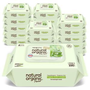 아기물티슈 퓨어 플레인 스마트캡형100매[20팩]