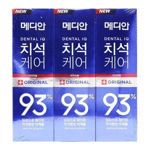 메디안 치석 케어 오리지날 치약 120g 3개입