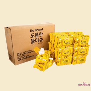 노브랜드 도톰한 물티슈 100매 X 20개입 저자극 캡형