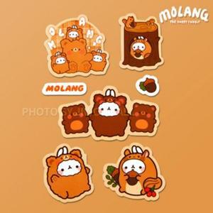 [제이큐]JW 몰랑 포켓 스티커브라운-30EA