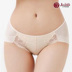 비너스by자스민 레이스 노라인 헴 삼각팬티 (블랙,베이지/95-105) JPT8003H