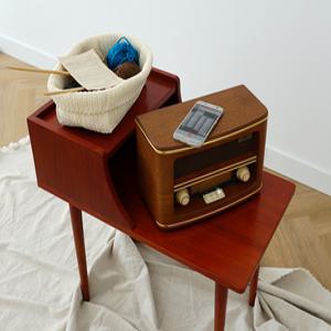 클레식-복고풍-아날로그 FM-AM라디오 무선-블루투스 인테리어상품 레트로-디자인 고밀도우든-MDF-T6