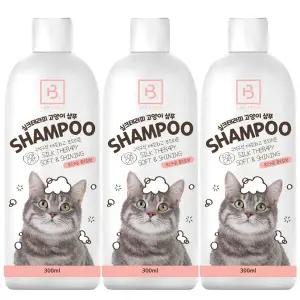 NEW 브리더 고양이샴푸 300ml 부드러운 플로랄향 x3개