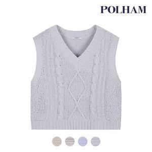 [폴햄] 여성 케이블 니트 베스트_PHD2ES2310