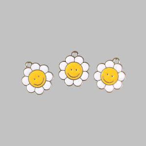 금속참장식-스마일데이지(3개) [3636]