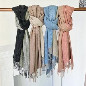 [기타][애슬릿] 무지 플리츠 여성 어깨 숄 스카프 겨울머플러