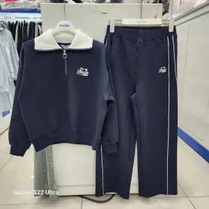 [에꼴리에]에꼴리에 배색카라반집업티 커브드파이핑와이드바지 25A1751 25A175
