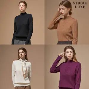 스튜디오럭스 에센셜 모크넥 니트4종