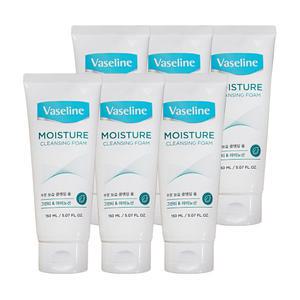 애경 바세린 모이스처 클렌징 폼 그린티 아미노산 150ml 6개 폼클랜저