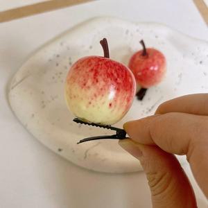 과일 사과 애플 집게 특이한 야채 헤어 머리핀 반려견