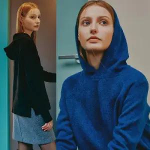 블루핏 부클 후드 니트 풀오버 (3종택일)