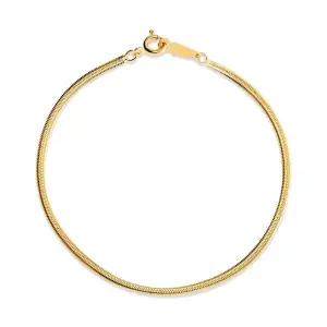 갤러리아 [비앤비골드] 18K 글로시 2mm 스네이크 뱀줄 체인 팔찌 IRB40647