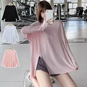 [베프몰]여성 GQKULEAQ 가벼운 운동복 일상복 필라폴웨어 절개 긴팔티