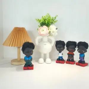 못난이 인형 4종 세트 고개를 끄덕이는 귀여운 추억의 인테리어 소품 데코 장식인형