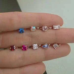 [더블유비엘]wbL 925실버 에링 미니 큐빅 원터치 링귀걸이 컬렉션 W