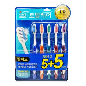 엘지생활건강 페리오 토탈케어 탄력모 칫솔 10개입 1개