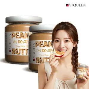 [바이퀸] 데일리 100% 땅콩버터 피넛버터 크런치 무첨가 220g 2개