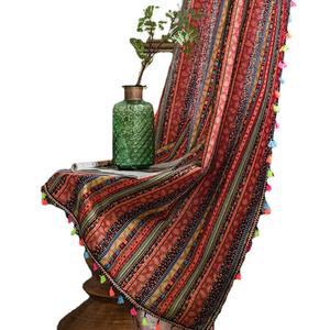 화사한 보헤미안 에스닉 커튼 6SIZE 7SIZE 4SIZE 그린 커텐 태슬