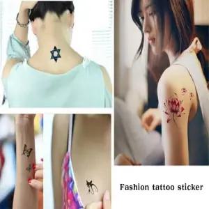 타투스티커 트렌바디형 문신스티커 헤나 레터링 쇄골 반팔