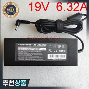 에이수스 노트북용 게이밍 노트북 어댑터 AC 전원 충전기 19V 6.32A 120W 5.5mm x 2.5mm N750 N53S GL502V