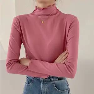 여성 웨이비 물결넥 반목 긴팔 폴라티 (6color)