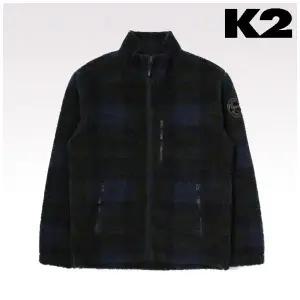[AK플라자] [K2] KMU23160 N4 남성 비숑 체크 플리스 후리스 뽀글이 자켓