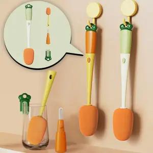 아이딜 3in1 당근 모양 컵 텀블러 다용도 세척 솔 브러쉬