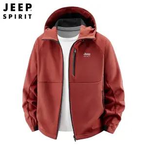 JEEP SPIRIT 아웃도어 소프트쉘 재킷 남성 가을 겨울 방풍 캐주얼 등산복 재킷