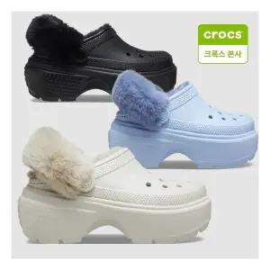 [크록스]{매장정품} 크록스 CROCS 크록스택가114,000원겨울 스톰프 라인드 208546 3종 택1 퍼 방한 80051