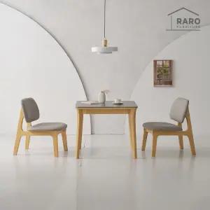 [/착불배송] 뉴턴 800 포세린 통 세라믹 낮은 2인 식탁 세트(식탁+의자2)