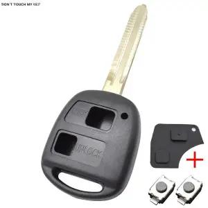 Toyota RAV4 Yaris Prado Corolla 랜드 크루저 Previa 에코 스위치 패드 Uncut Blade Cover 용 2 버튼 자동